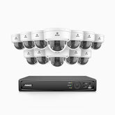 HZ804 - 4K 16 Channel 12 Cameras PoE Security System, 4X Optical Zoom, 2.8 - 12 MM Motorized Varifocal Lens, Smart Dual Light Night Vision, Motion Detection 2.0, Built-in Microphone, Siren & Strobe Alarm, Upgraded Version